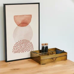 CASA ABSTRACT Décoration Murale Noir, Blanc, Brun