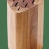 CASA ACACIA Bloc à Couteaux Pour 6 Couteaux Naturel