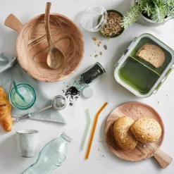 CASA ACACIA CHIC Assiette Creuse Avec Manche Naturel