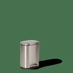 CASA ADELE Poubelle à Pédale 5l Argent