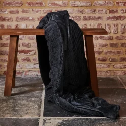 CASA AGNES Plaid Blanc Cassé