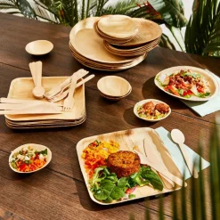 CASA ARECA LEAF Assiettes Set De 6 Naturel