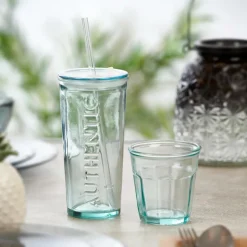 CASA AUTHENTIC Verre Avec Paille Transparent