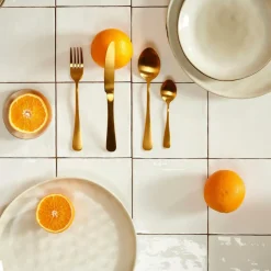 CASA AXELLE Couverts 16 Pièces Doré