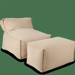 CASA BAGIE Fauteuil Pouf Poire Beige