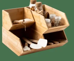 CASA BAMBOO Organisateur Empilable Naturel