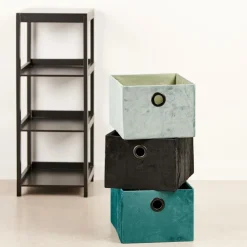 CASA BASIC Panier Pliable Pétrole