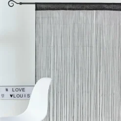 CASA BLACK Rideau à Franges Noir