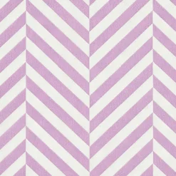 CASA CHEVRON Set De 20 Serviettes Mauve