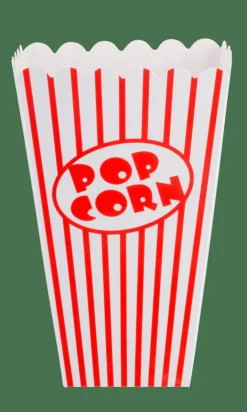 CASA CINEMA Gobelet Pop-corn Set De 8 Blanc, Rouge