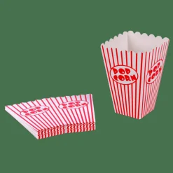 CASA CINEMA Gobelet Pop-corn Set De 8 Blanc, Rouge