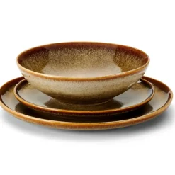 CASA COZY BROWN Assiette Creuse Brun