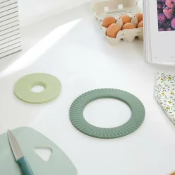 CASA CUISINO Dessous-de-plat Set De 2 2 Couleurs Menthe, Vert Foncé