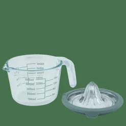 CASA CUISINO Presse-agrumes Avec Verre Doseur 500 Ml Vert, Transparent