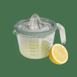 CASA CUISINO Presse-agrumes Avec Verre Doseur 500 Ml Vert, Transparent