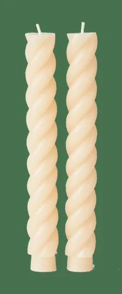 CASA CURL Bougies Set De 2 Beige