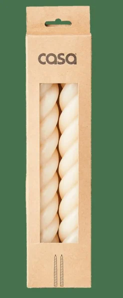 CASA CURL Bougies Set De 2 Beige