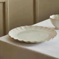 CASA DAHLIA Assiette Blanc