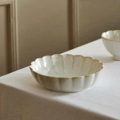 CASA DAHLIA Assiette Creuse Blanc