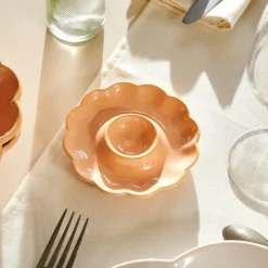 CASA DAHLIA Coquetier Glaçure Réactive