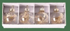 CASA DRY FLOWER Porte-noms Set De 4 Transparent