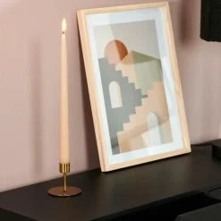 CASA DUO Bougies Dîner Set De 2 Beige