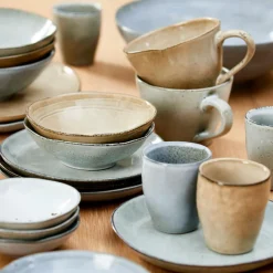 CASA EARTH LAGOON Assiette Creuse Vert Clair