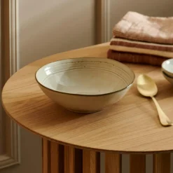 CASA EARTH MARL Assiette Creuse Crème