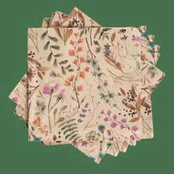 CASA ECO DRIED FLOWER Set De 20 Serviettes Multicolore