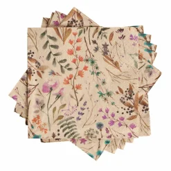 CASA ECO DRIED FLOWER Set De 20 Serviettes Multicolore