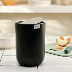 CASA EKO Mini Poubelle De Table 1,5l Noir