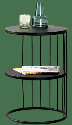 CASA ELMER Table D'appoint Noir