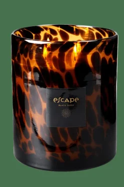 CASA ESCAPE BLACK OUDH Bougie Parfumée Dans Un Verre Noir, Brun, Ocre