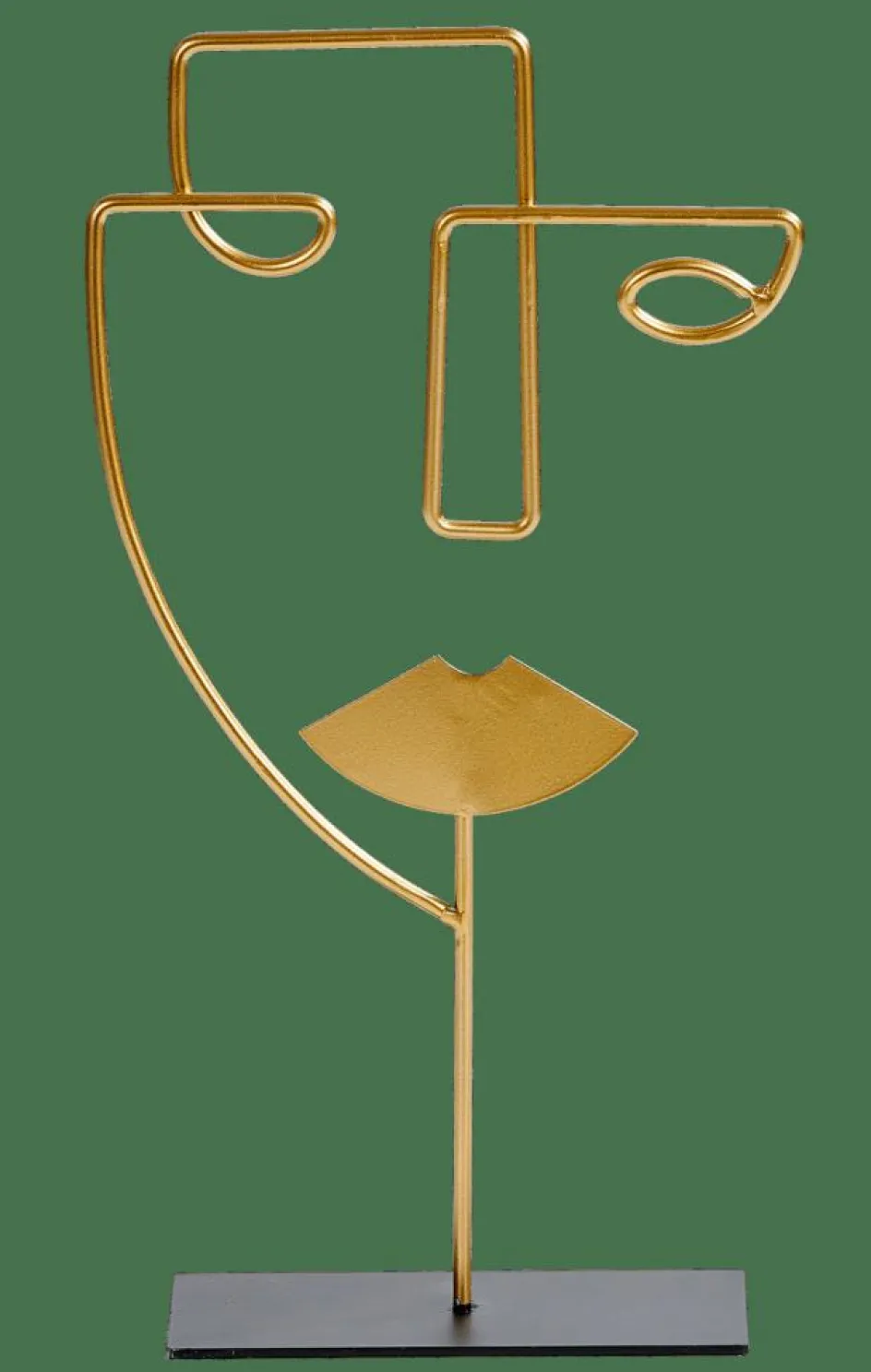 CASA FACE Décoration Sur Pied Doré