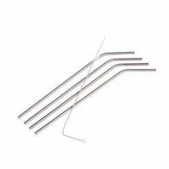 CASA FANCY Pailles à Cocktail Avec Brosse Argent