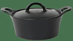 CASA FERO Pot Allant Au Four Avec Couvercle 80 CL Noir
