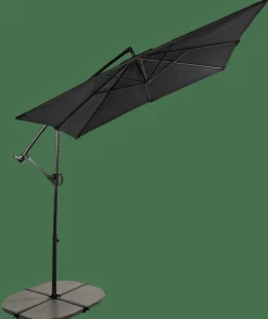 CASA FIJI Parasol Déporté Sans Pied De Parasol Noir
