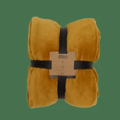 CASA FLANELLA Plaid Jaune Foncé