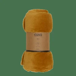 CASA FLANELLA Plaid Jaune Foncé