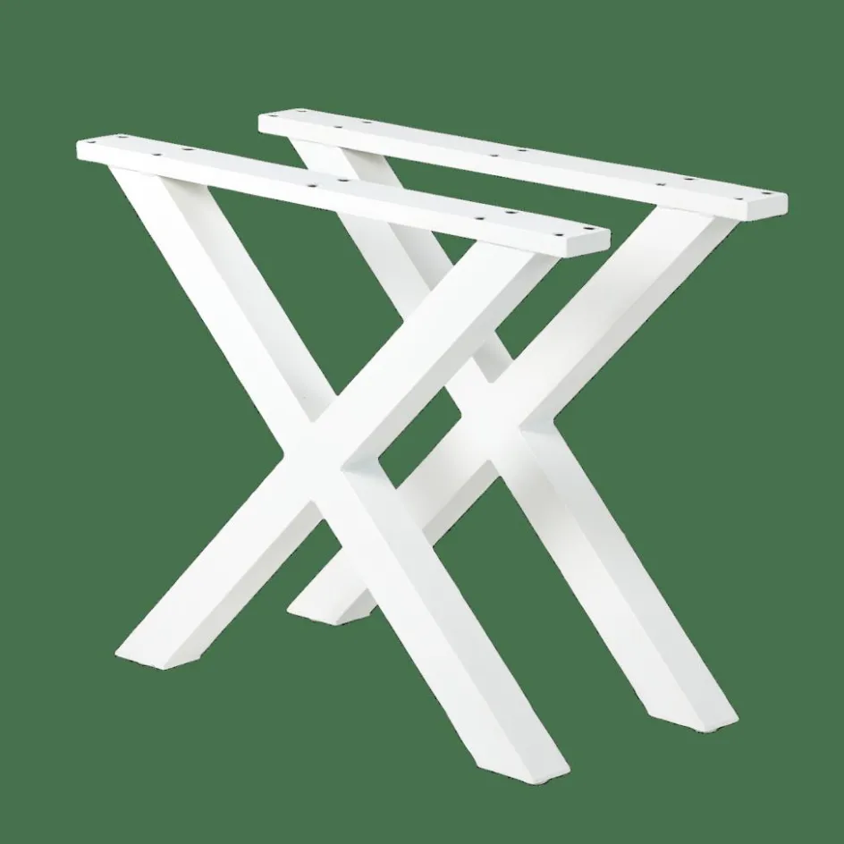 CASA FORMAX Table De Jardin Avec Pieds X Noir/blanc