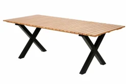 CASA FORMAX Table De Jardin Avec Pieds X Natural/noir