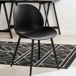 CASA FREYA Chaise De Salle à Manger Noir