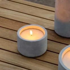 CASA FUEGO Bougie Solaire LED Gris Clair