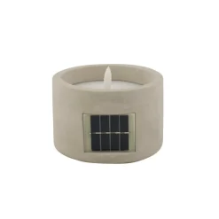 CASA FUEGO Bougie Solaire LED Gris Clair