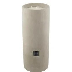 CASA FUEGO Bougie Solaire Led Gris Clair