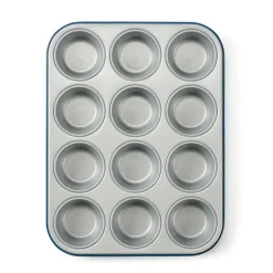 CASA GREENBAKE Moule à Pâtisserie Pour 12 Muffins Bleu
