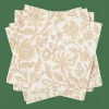 CASA HENNA FLOWER Set De 20 Serviettes Rouge, Beige