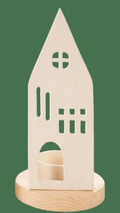 CASA HOME Porte-bougie Chauffe-plat Blanc, Naturel