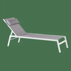 CASA HUGO Chaise Longue Blanc, Gris
