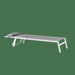 CASA HUGO Chaise Longue Blanc, Gris